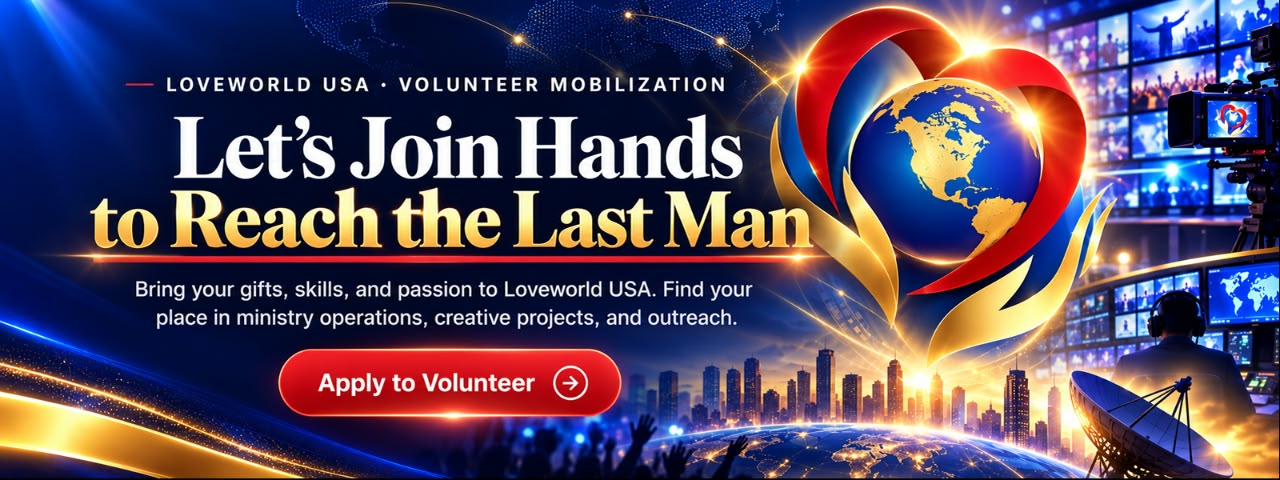 LoveWorld USA promotional banner — 22 October 2026
